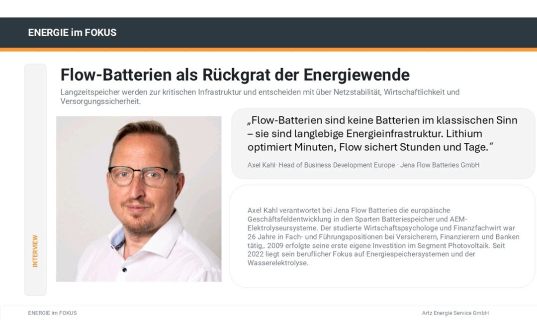 Flow-Batterien – Rückgrad der Energiewende